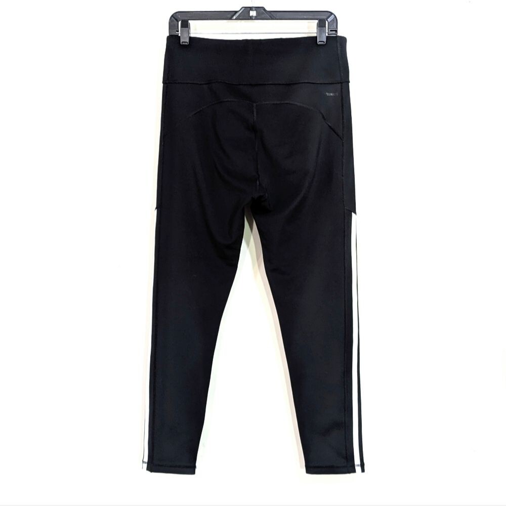 Adidas Climalite Three Stripe Athletic Pants - Black & White - Size Large Womens - Picture 6 of 9